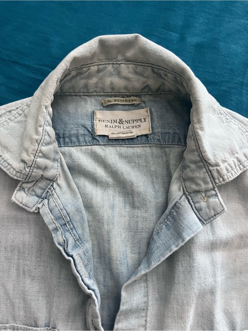 Ralph Lauren Denim & Supply Distressed Button Down Shirt